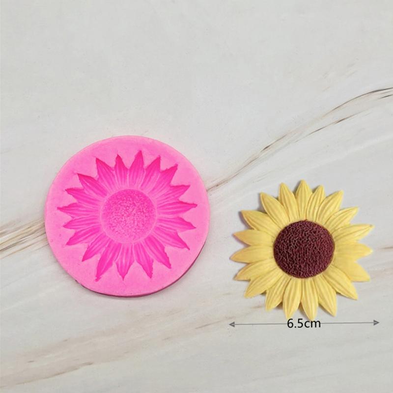 Sunflower Shape Flower Craft Silicone Mold Epoxy Car Air Outlet Mold Resin Casting Pendant Mold Suitable for Diy Crafts