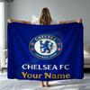 1PC Chelsea F Custom Name Patterned Flannel Blanket Suitable For All Seasons for Home Decor Warmth and Comfort Gifts Holiday Present