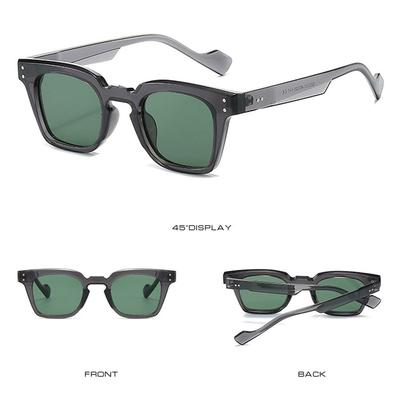 Trendy Punk Square Sunglasses Uv400 Protection Small Shades Vintage Eyewear For Women & Men
