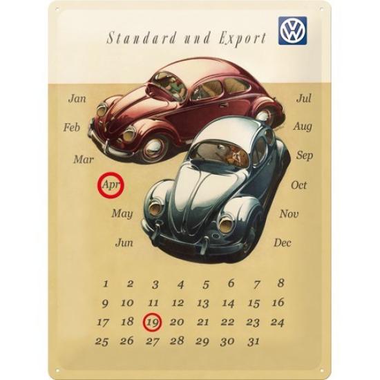 

Volkswagen VW Kafer Duo Calendar / Tin Sign