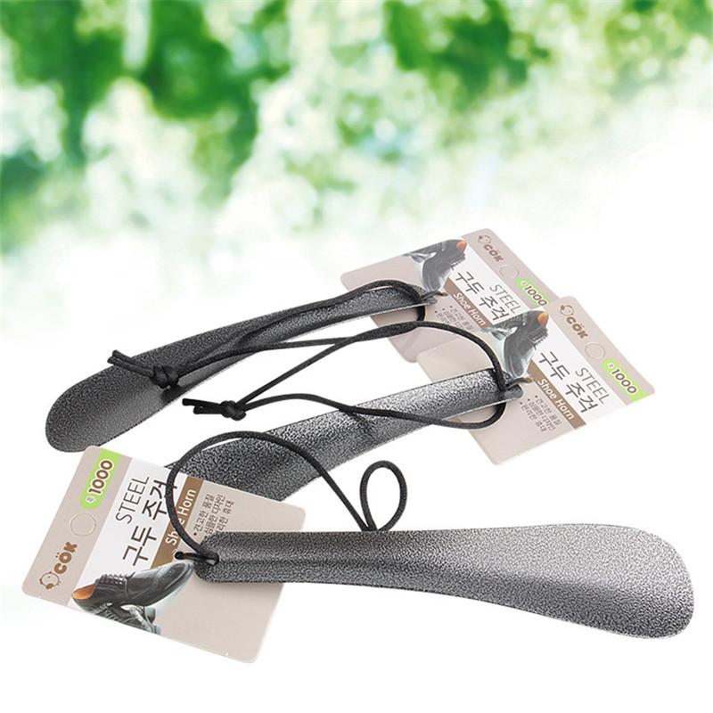 New High quality Pratical Professional Durable Handle Stainless Steel 19cm Metal Shoe Horn Lifter Tool Shoespooner Shoehorn