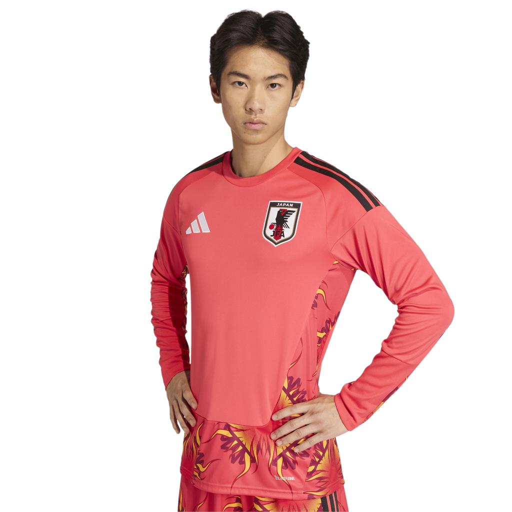 Adidas Men's 2026 Japan National Football Team Home Goalkeeper Replica Long Sleeve T-Shirt, WY080, Semi-Red (KA9649), Size M