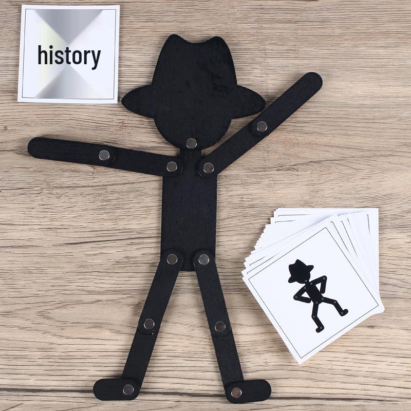 Flexible Bamboo Limbs Wooden Man Puzzle: Kids' Early Education Toy