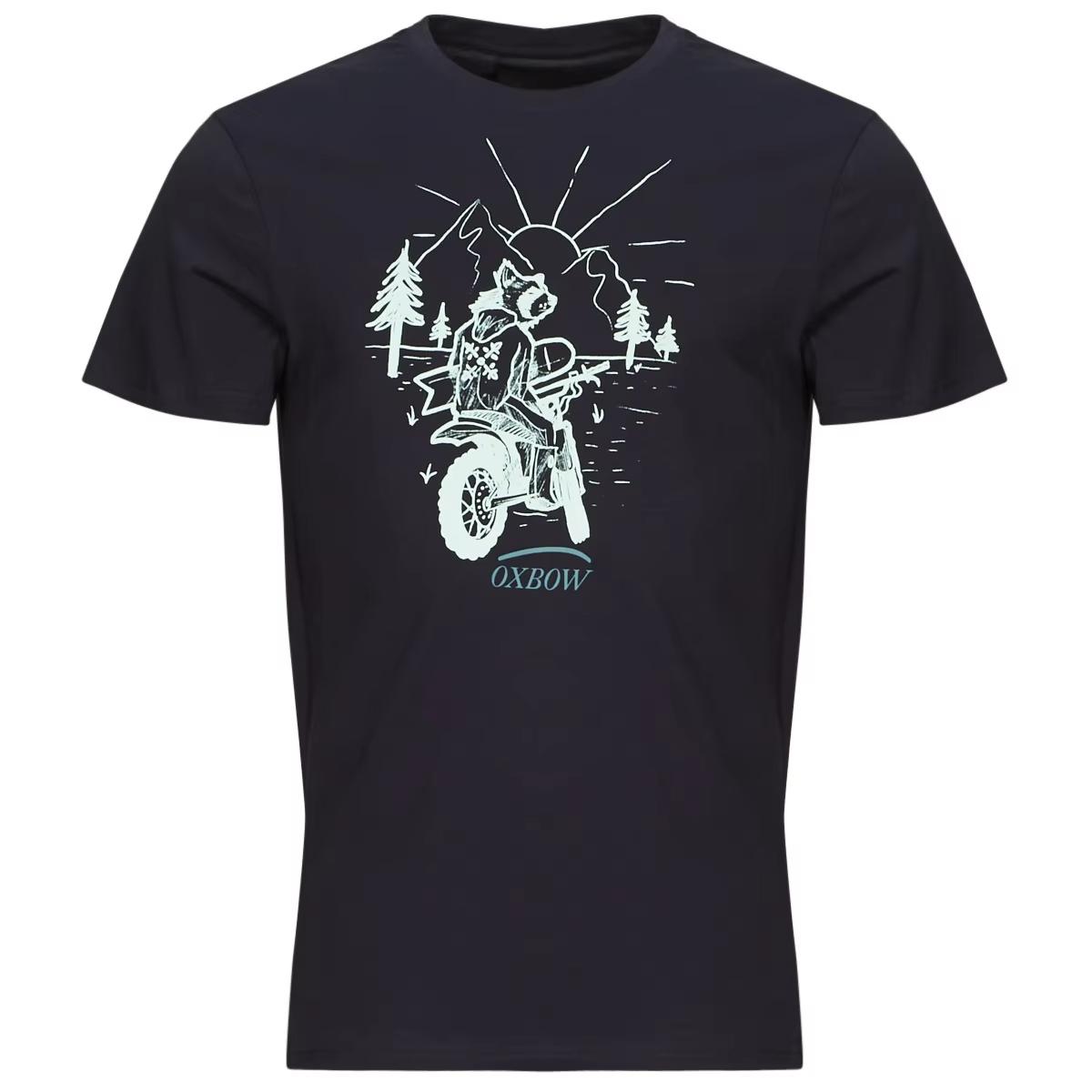 

Oxbow Q2TACOON Marine Peripheral Pattern Printing Summer Luxury Brand Pure Cotton Men s and Women s T-shirts Short Sleeves XL