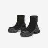 TATA Women's Stylish Thick-Soled Elastic Ankle Boots