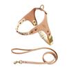 PU Leather Dog Cat Harness Vest and Leash Set Imitation Diamond Pet Harness Puppy Small Dog Cat Harness Pet Supplies