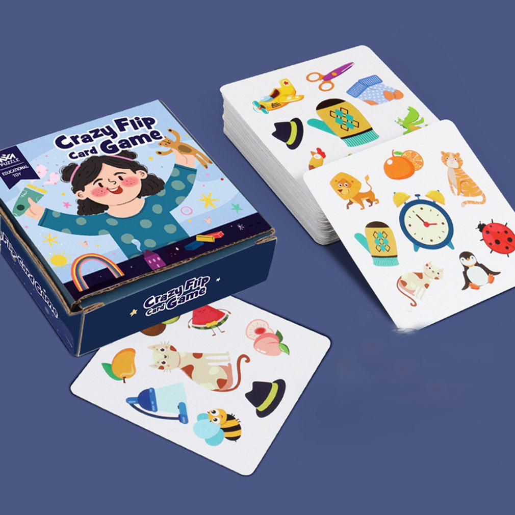 Children's Fun Board Game Bump Card Game Memory Training Matching Card Game Cognitive Enlightenment Concentration Education Toy