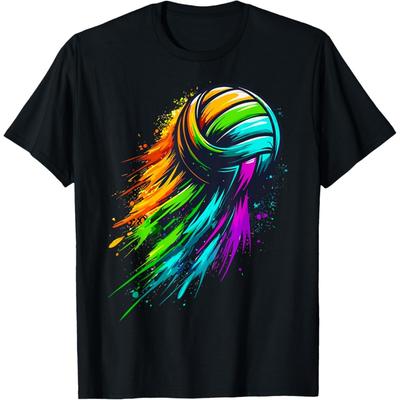 Unisex Adult Volleyball T-Shirt, Black, Small, Short Sleeve(1)