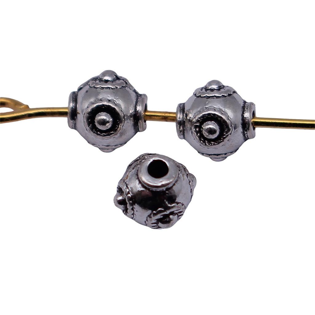 Floral Edge Spacer Beads Ornate Metal Small Hole Charms For Bohemian Beading Supplies