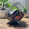 Cesto Portafrutta in Ferro Battuto Grande Capacità Organizzatore Capsule Caffè Dispenser Cialde Espresso per Piano Cucina