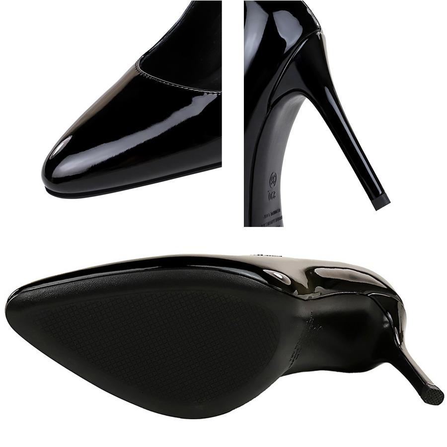 Boty Dámské 10 CM Podpatky lakovaná kůže Dámské Lodičky Módní svatební boty Stiletto podpatky Sexy párty boty Velká velikost 43