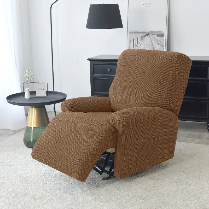 Thick Split Recliner Chair Cover Non-Slip Polar Fleece Single Sofa Covers for Living Room Lazy Boy Relaxing Armchair Slipcovers