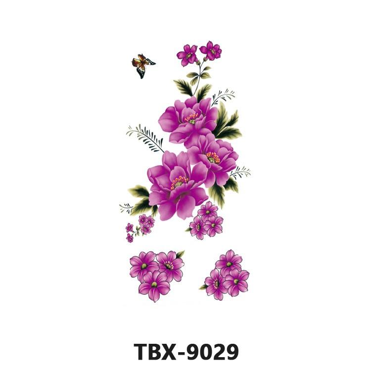 6/1 Sheets Waterproof But Removable Colorful Temporary Tattoo Flower Tattoo