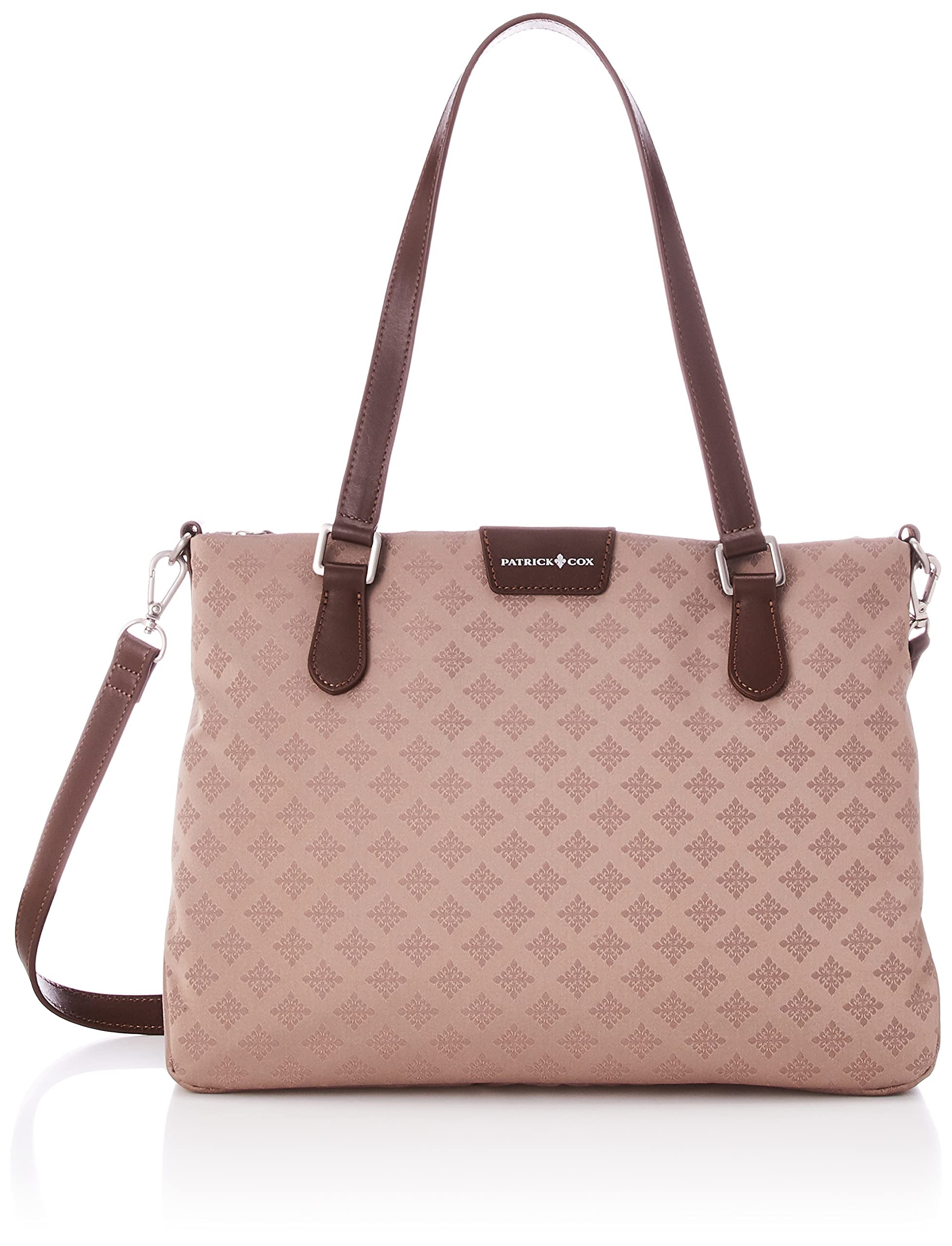 

2WAY Tote Original Logo Printed Pattern A4 Storage Zipper Closure with Removable Long Shoulder Bag Lightweight Functional Shoulder Bag Ladies Adult бежевий