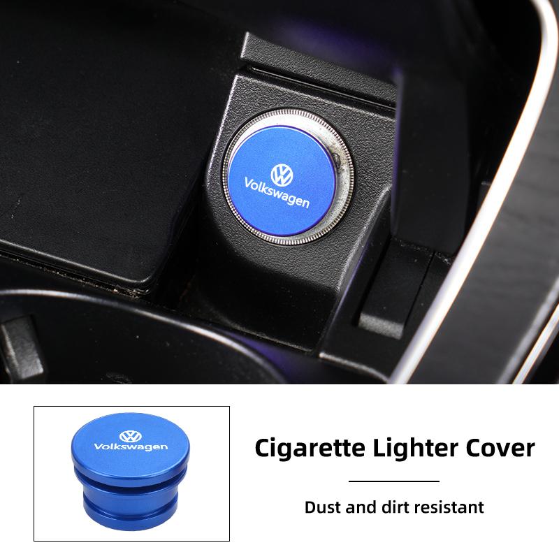 CUP1 Metal Car Cigarette Lighter Cover Decorative Cover DustProof Dust Cover Auto Accessories For VW GTI Polo Passat Scirocco Tiguan
