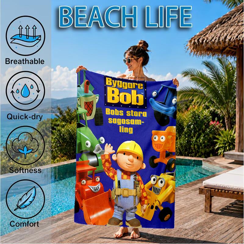 Das Abenteuer-Strandtuch des Bauherrn, Superweiche Mikrofaser, Perfektes Geschenk für Sie/Ihn, Geburtstag, für Pool, Strand, Reisen, Dekoration Strandparty
