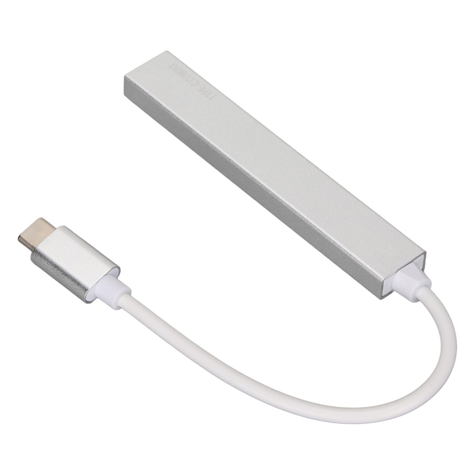 

Док-станция USB C 4 в 1 Type C на USB 2.0 Карта памяти Мини Портативная Серебряная Док-станция Типа C для