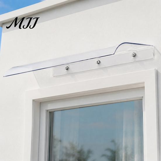 Home Window Rain Guard Exterior Awning, Invisible Shelter Cover, Outside Front Door Canopy, Heavy Duty Protection Weatherproof PET Awnings for