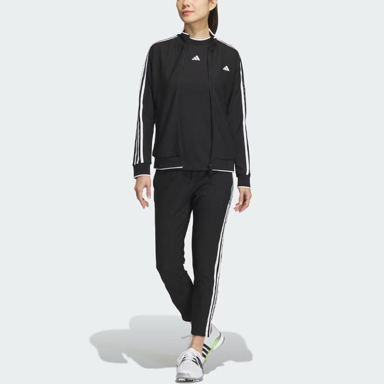 Adidas Aeroready 3-Stripes Colorblock Golf Jacket Women Jacket Black IK9794