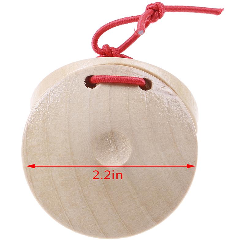 Wooden Castanets Kid Children Toy Wood Percussion Flamenco Musical Instrument