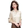 Plate Button Shirt Women's Spring and Autumn Retro Tang Dynasty Oblique Placket Long-sleeved Blouse