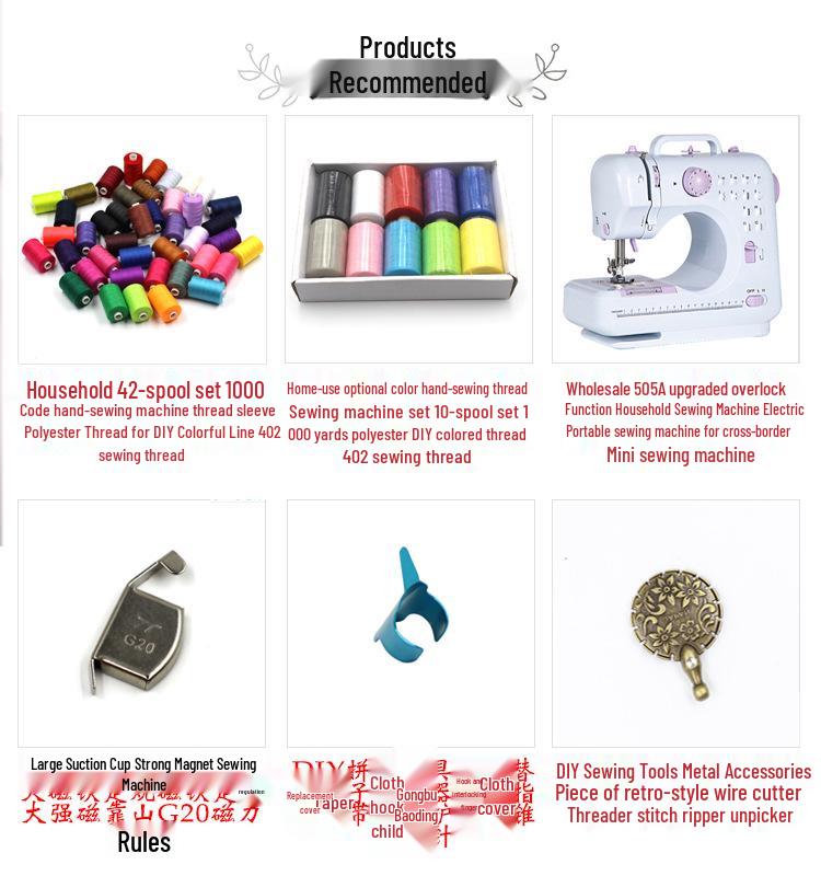 European Style Large Household Sewing Kit - Portable Fabric Storage Basket with DIY Supplies, Needle, and Thread.