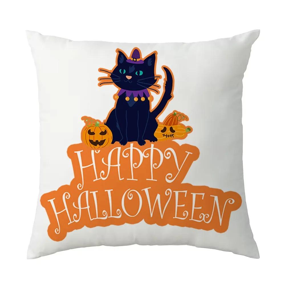 Halloween Holiday Party Decorations Living Room Sofa Cushion Cover Pillow Cover Suitable for Home Bedroom Room Decoration