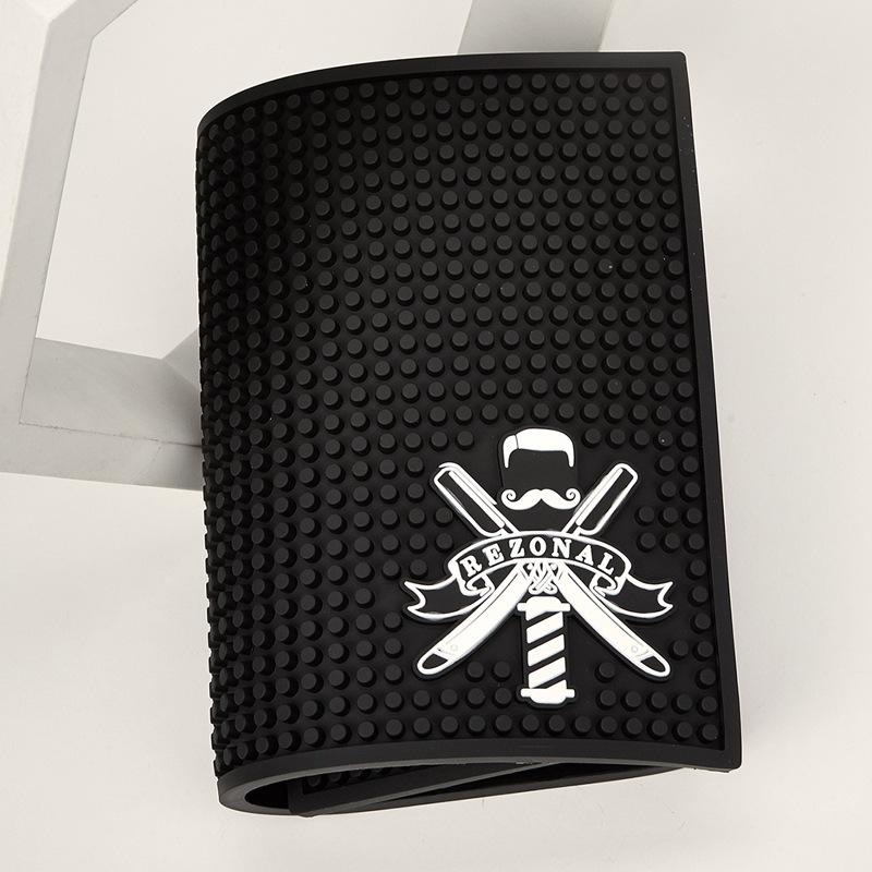Non-Slip Barber Mat Skull Pattern Silicone Waterproof Professional Scissors Combs Hairdresser Tool Organizer Pad for Salon Tools
