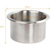 Stainless Steel Drop-in Cup Holder, 2pcs Single Car Cup Drink Holder Poker Table Drink Holder Computer Desk Ashtray for Sofa Boat Rv Couch Recliner