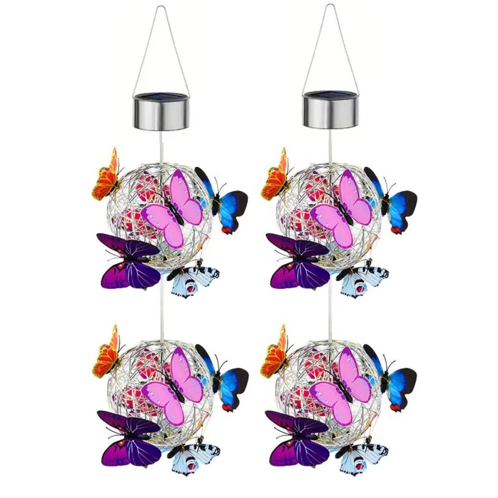 Colorful Butterfly Solar Butterfly Ball Light Waterproof LED Hanging Light Night Lighting