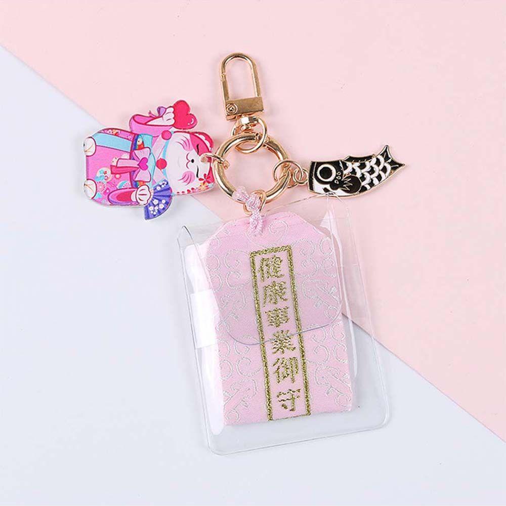 Lucky Bag Charm Fortune Lucky Cat Keychain Key Rings Maneki Neko Key Chain Keyring Ornaments