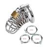 Metal Cage Chastity Device Hollow Breathable Adult Toy Erotic Urethral Lock Ring Sex Toys for Bondage Gear