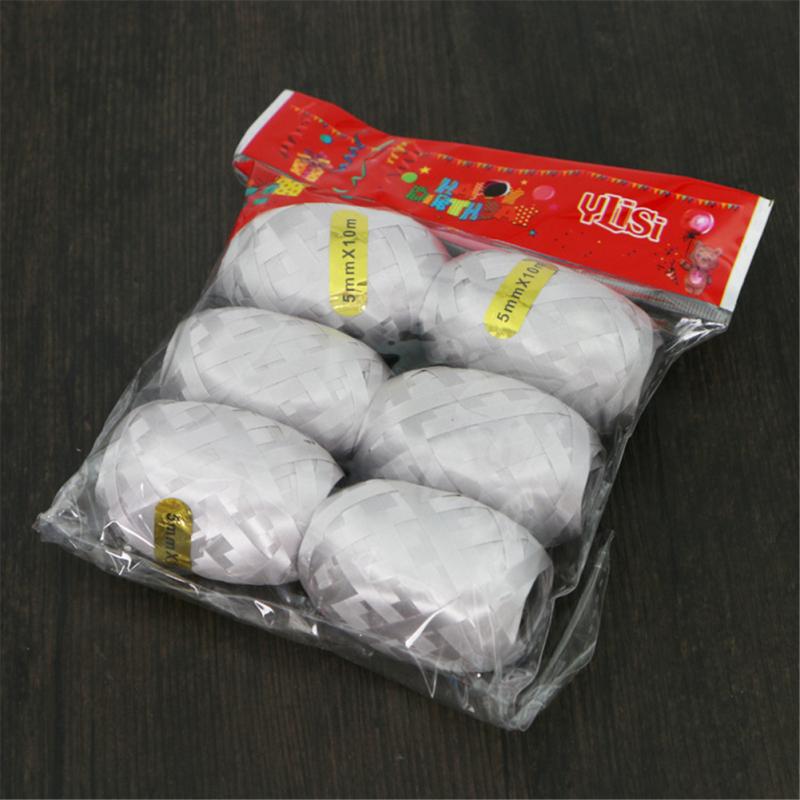 Pvc 10mx5mm Wedding Party Ribbon Bright Color Holiday Decoration Balloon Ribbon