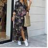 European American Women Sexy Single Breasted Long Shirt Dress Spring Fall Fashion
