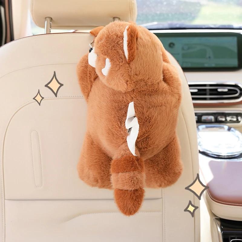 Seat back hanging car inside the car with bear tissue box Creative car supplies cartoon tissue set paper box cute