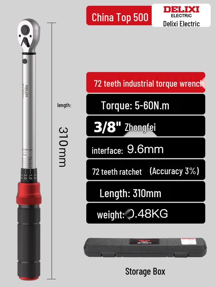 Delixi High-Precision Industrial Torque Wrench for Spark Plug & Auto Repair .