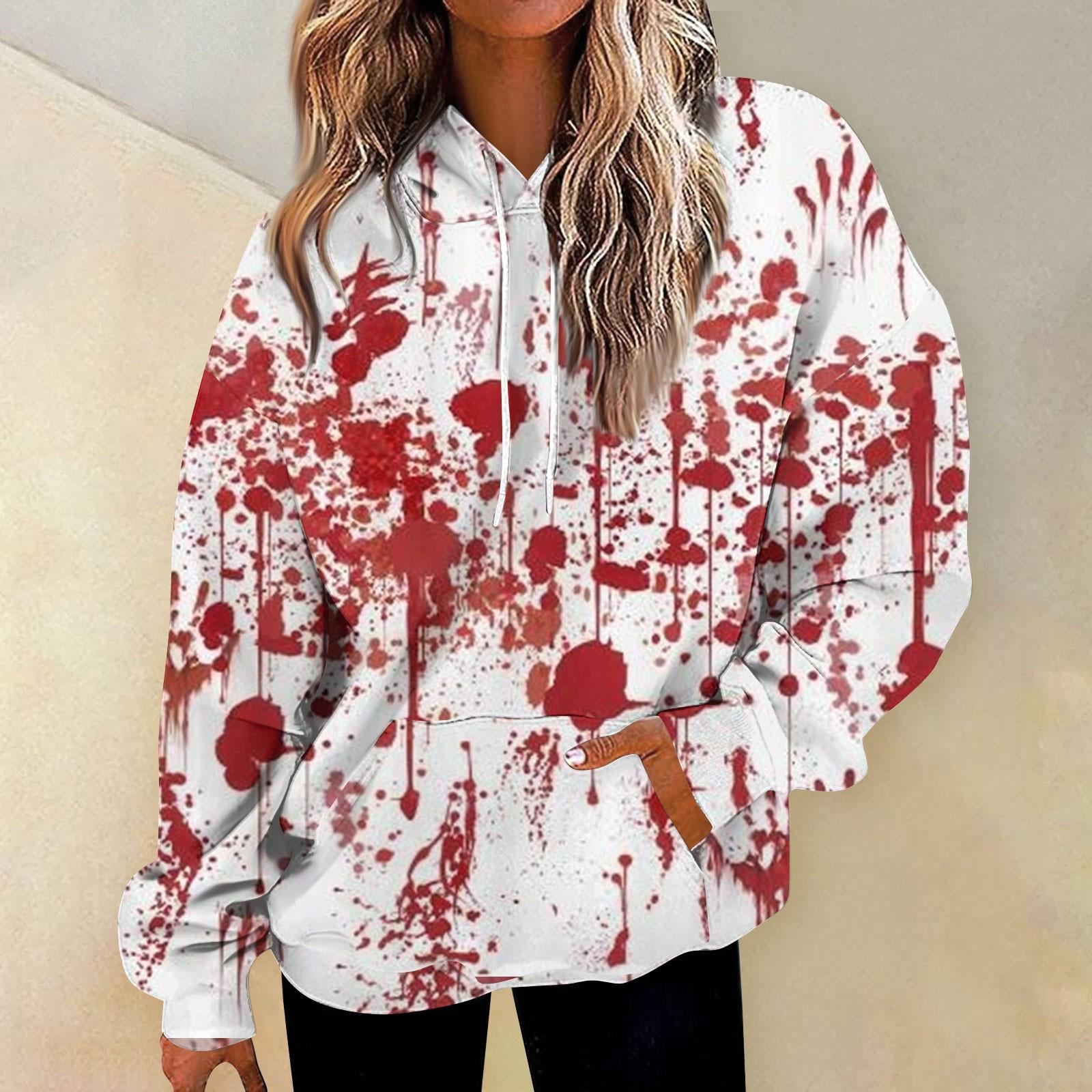 

Женская модная толстовка с принтом, повседневная толстовка с капюшоном и карманами XL арбуз красный