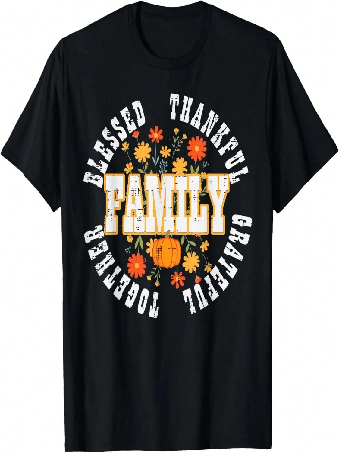 Thanksgiving Thankful Family Together Women Kids Men T-Shirt S разноцветный