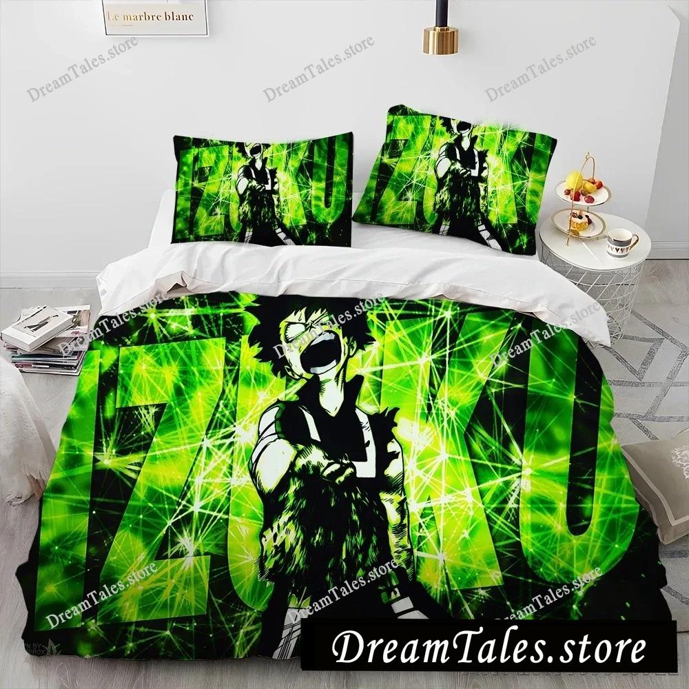 My Hero A-Academia Anime Cartoon Bettbezug-Set HD Deckenbezug für Kinder Bettwäsche-Sets Bettwäsche Schlafzimmer Dekor Luxuriöses Geschenk