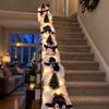 Illuminating Christmas Stair Snow Decor 40*20cm Snow Scene Decoration  Party Decoration