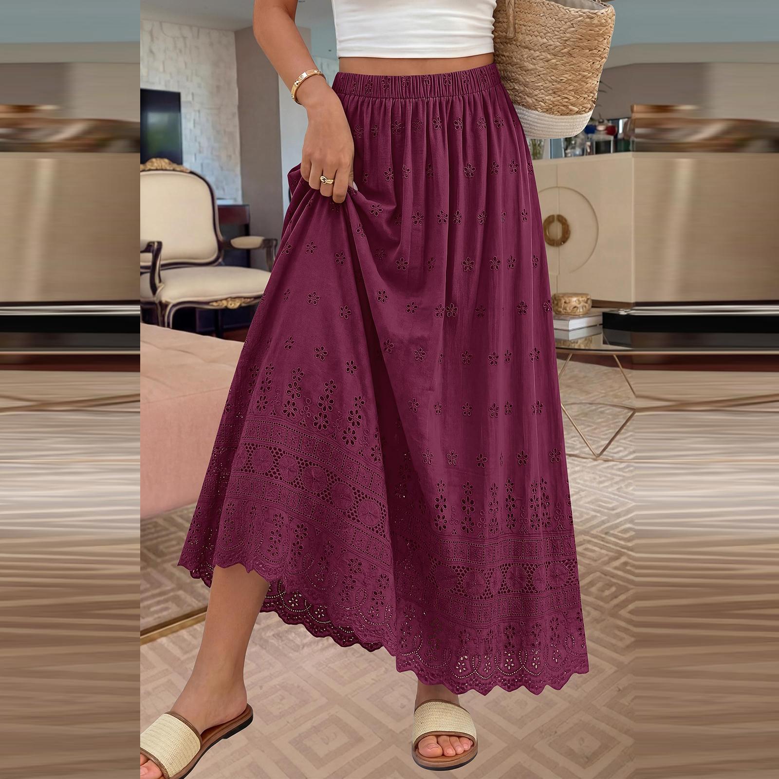 

Women s Casual Cute Stretch High-Waisted -Eye A-Line Maxi Dress XXL