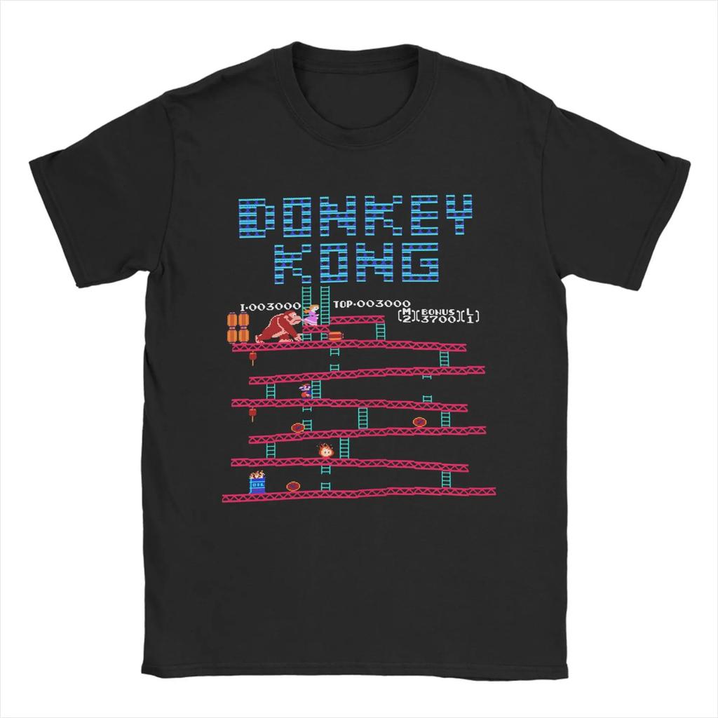 2026 New Fashion Funny Donkey Kong Video Games High Quality Soft T Shirts Men's O-neck Short Sleeve Tops Cotton Summer Tops Y2K