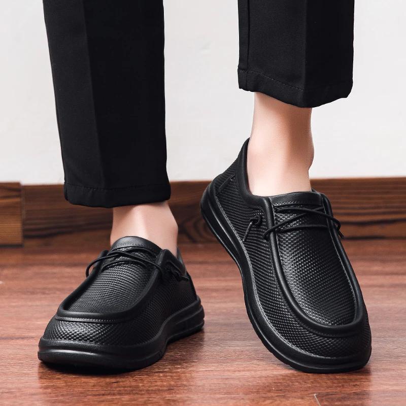 Pánské kuchyňské pracovní boty Protiskluzové Vodotěsné Kuchařské boty Módní Pánské Ležérní Pracovní Sandály Venkovní Voda Zapatos Para Hombre