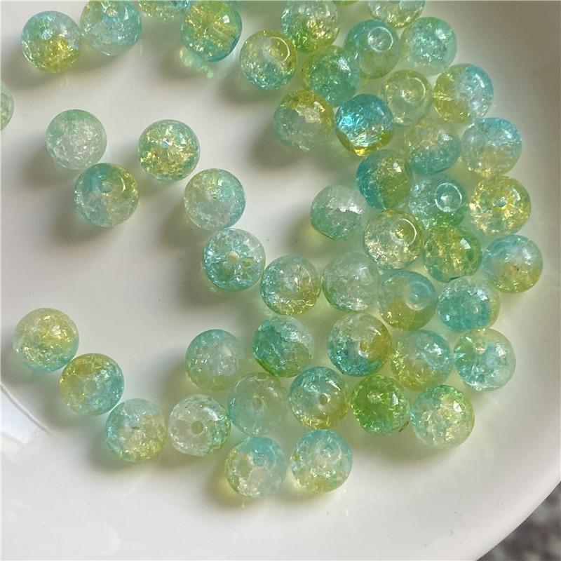 8mm Jade Glass Flower Beads for DIY Bracelets and Accessories