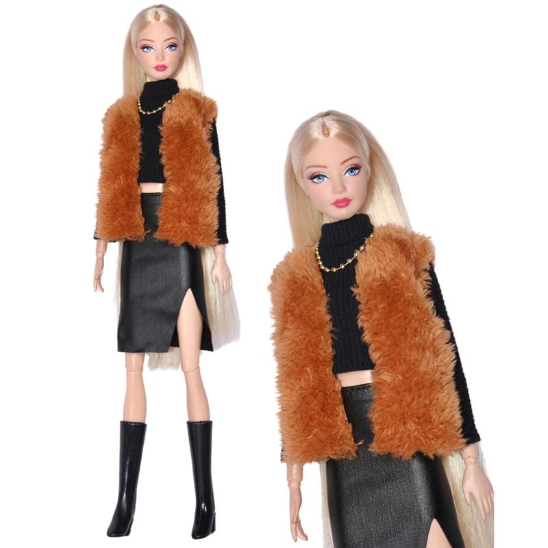 30cm 11,8 Zoll Für Barbies Puppen Kleidung Schuhe Halsketten Set Rock Geschäftsanzug Geeignete Prinzessinnenkleidung Für 1/6 Puppen Spielzeug Geschenk