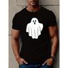 Halloween Geister Herren Freizeit Rundhals Kurzarm T-Shirt Sommer, Geeignet für Outdoor-Aktivitäten