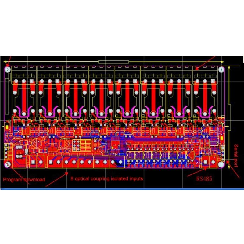 Modbus RTU 8 Channel 12V Relays Module With RS485 Input Output For Industrial Automation And Home Systems