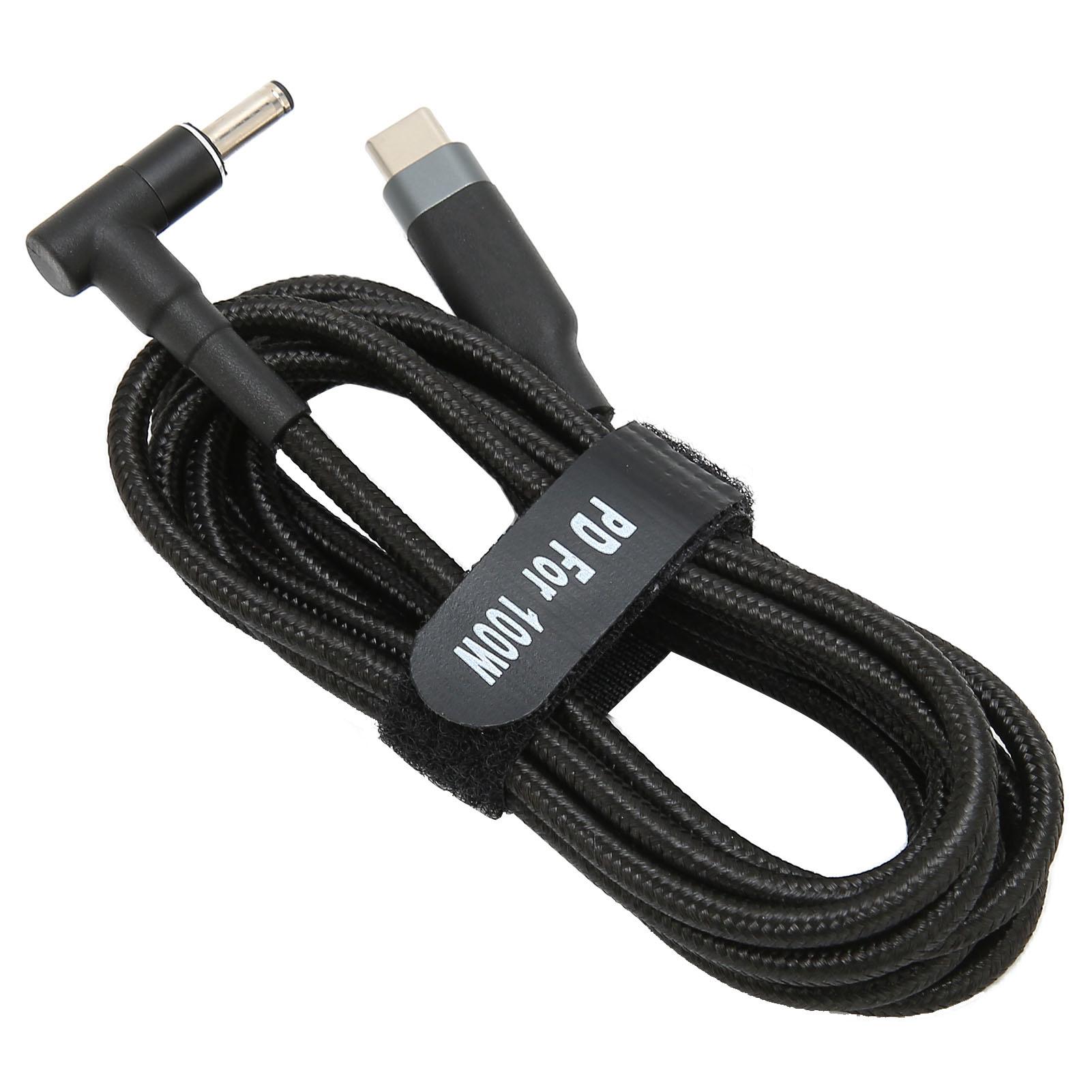 

JORINDO USB C to DC Plug 100 Вт Быстрая зарядка Портативный Удобный Прочный Мягкий Износостойкий Питание для ноутбука