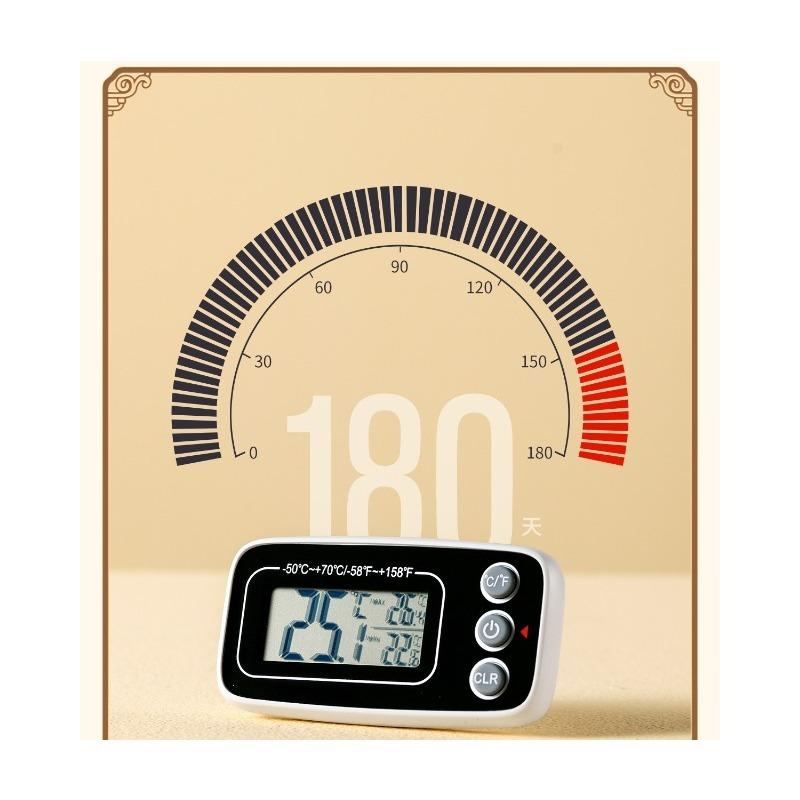 1ks digitální teploměr do lednice, teploměr do lednice a mrazničky, domácí interiér s velkou LCD obrazovkou, stojanem a magnetickým zadním dílem, do pokoje, kuchyně