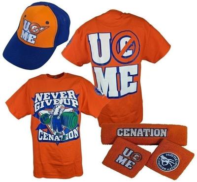 John Cena oranžiniai vyriški marškinėliai